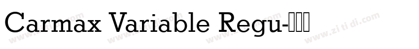 Carmax Variable Regu字体转换